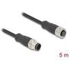 Delock M12 Kabelis A-kodiert 8 Pin Stecker zu Buchse PVC 5 m