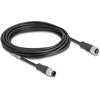 Delock M12 Kabelis A-kodiert 8 Pin Stecker zu Buchse PVC 5 m