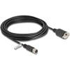 Delock M12 Kabelis D-kodiert 4 Pin Buchse zu RJ45 Buchse zum Einbau Cat.5e FTP 5 m juodas