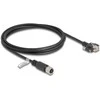 Delock M12 Kabelis D-kodiert 4 Pin Buchse zu RJ45 Stecker mit Schrauben Cat.5e FTP 2 m juodas