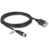 Delock M12 Kabelis D-kodiert 4 Pin Buchse zu RJ45 Buchse zum Einbau Cat.5e FTP 3 m juodas