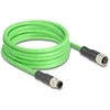 Delock M12 Kabelis D-kodiert 4 Pin Stecker zu Buchse PUR (TPU) 5 m