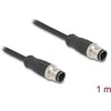 Delock M12 Kabelis D-kodiert 4 Pin Stecker zu Stecker PVC 1 m