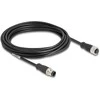 Delock M12 Kabelis D-kodiert 4 Pin Stecker zu Buchse PVC 5 m