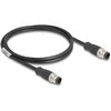 Delock M12 Kabelis D-kodiert 4 Pin Stecker zu Stecker PVC 1 m