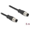 Delock M12 Kabelis D-kodiert 4 Pin Stecker zu Stecker PVC 5 m