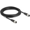 Delock M12 Kabelis D-kodiert 4 Pin Stecker zu Stecker PVC 5 m