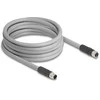 Delock M12 Kabelis L-kodiert 5 Pin Stecker zu Buchse PUR schleppkettentauglich 5 m grau