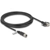 Delock M12 Kabelis X-kodiert 8 Pin Buchse zu RJ45 Stecker mit Schrauben Cat.6A S/FTP 3 m juodas