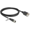 Delock M12 Kabelis X-kodiert 8 Pin Buchse zu RJ45 Buchse zum Einbau Cat.6A S/FTP 2 m juodas