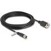 Delock M12 Kabelis X-kodiert 8 Pin Buchse zu RJ45 Buchse zum Einbau Cat.6A S/FTP 5 m juodas