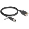 Delock M12 Kabelis X-kodiert 8 Pin Buchse zu RJ45 Buchse zum Einbau Cat.6A S/FTP 1 m juodas