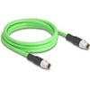 Delock M12 Kabelis X-kodiert 8 Pin Stecker zu Stecker PUR (TPU) 2 m