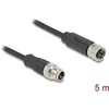 Delock M12 Kabelis X-kodiert 8 Pin Stecker zu Buchse PVC 5 m