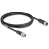 Delock M12 Kabelis X-kodiert 8 Pin Stecker zu Buchse PVC 2 m
