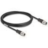 Delock M12 Kabelis X-kodiert 8 Pin Stecker zu Stecker PVC 2 m