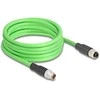 Delock M12 Kabelis X-kodiert 8 Pin Stecker zu Buchse PUR (TPU) 2 m
