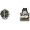 Delock M12 Kabelis X-kodiert 8 Pin Stecker zu RJ45 Stecker PUR (TPU) 2 m