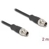 Delock M12 Kabelis X-kodiert 8 Pin Stecker zu Stecker PVC 2 m