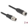 Delock M12 Kabelis X-kodiert 8 Pin Stecker zu Buchse PVC 2 m