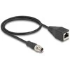 Delock M12 Kabelis X-kodiert 8 Pin Stecker zu RJ45 Buchse PVC 0,5 m