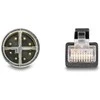 Delock M12 Kabelis X-kodiert 8 Pin Stecker zu RJ45 Stecker PVC 2 m