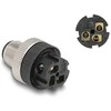 Delock M12 Steckverbinder A-kodiert 3 Pin Stecker zur Montage mit Schraubanschluss