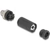 Delock M12 Steckverbinder A-kodiert 3 Pin Stecker zur Montage mit Schraubanschluss