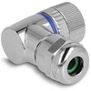 Delock M12 Steckverbinder A-kodiert 4 Pin Buchse zur Montage mit Schraubanschluss 90° gewinkelt Metall