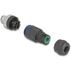 Delock M12 Steckverbinder A-kodiert 4 Pin Stecker zur Montage mit Schraubanschluss