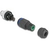 Delock M12 Steckverbinder A-kodiert 5 Pin Stecker zur Montage mit Schraubanschluss