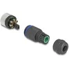 Delock M12 Steckverbinder A-kodiert 8 Pin Buchse zur Montage mit Schraubanschluss