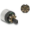 Delock M12 Steckverbinder A-kodiert 8 Pin Buchse zur Montage mit Schraubanschluss