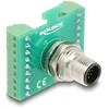Delock M12 Übergabemodul Adapteris A-kodiert 17 Pin Stecker zu 18 Pin Terminalblock zum Einbau