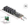 Delock M.2 2280 Key B+M Kontroller zu 5 x SATA