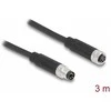 Delock M8 4 Pin Kabelis A-kodiert Stecker zu Buchse PUR (TPU) 3 m
