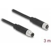 Delock M8 A-kodiert 3 Pin Kabelis Stecker zu Buchse PUR (TPU) 3 m