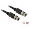 Delock M8 Sensor- / Aktorverlängerungskabel 6 Pin Stecker zu 6 Pin Stecker wasserdicht 10 cm