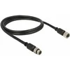 Delock M8 Sensor- / Aktorverlängerungskabel 6 Pin Stecker zu 6 Pin Buchse wasserdicht 1 m