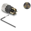 Delock M8 Steckverbinder A-kodiert 3 Pin Buchse zur Montage mit Schraubanschluss