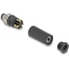 Delock M8 Steckverbinder A-kodiert 3 Pin Stecker zur Montage mit Schraubanschluss