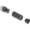 Delock M8 Steckverbinder A-kodiert 3 Pin Buchse zur Montage mit Schraubanschluss