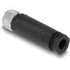 Delock M8 Steckverbinder A-kodiert 4 Pin Buchse zur Montage mit Schraubanschluss
