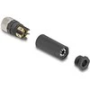 Delock M8 Steckverbinder A-kodiert 4 Pin Buchse zur Montage mit Schraubanschluss