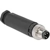 Delock M8 Steckverbinder A-kodiert 4 Pin Stecker zur Montage mit Schraubanschluss