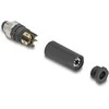 Delock M8 Steckverbinder A-kodiert 4 Pin Stecker zur Montage mit Schraubanschluss