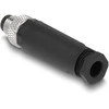 Delock M8 Steckverbinder A-kodiert 4 Pin Stecker zur Montage mit Schraubanschluss