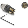 Delock M8 Steckverbinder A-kodiert 4 Pin Stecker zur Montage mit Schraubanschluss