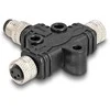 Delock M8 T-Splitter A-kodiert 3 Pin 1 x Stecker zu 2 x Buchse Parallelschaltung