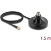 Delock Magnetischer Antennen Standfuß 1 x N Buchse zu 1 x SMA Stecker ULA100 1 m outdoor juodas